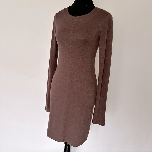 Sz S Aritzia WILFRED FREE Longsleeve Midi Dress - Picture 1 of 6